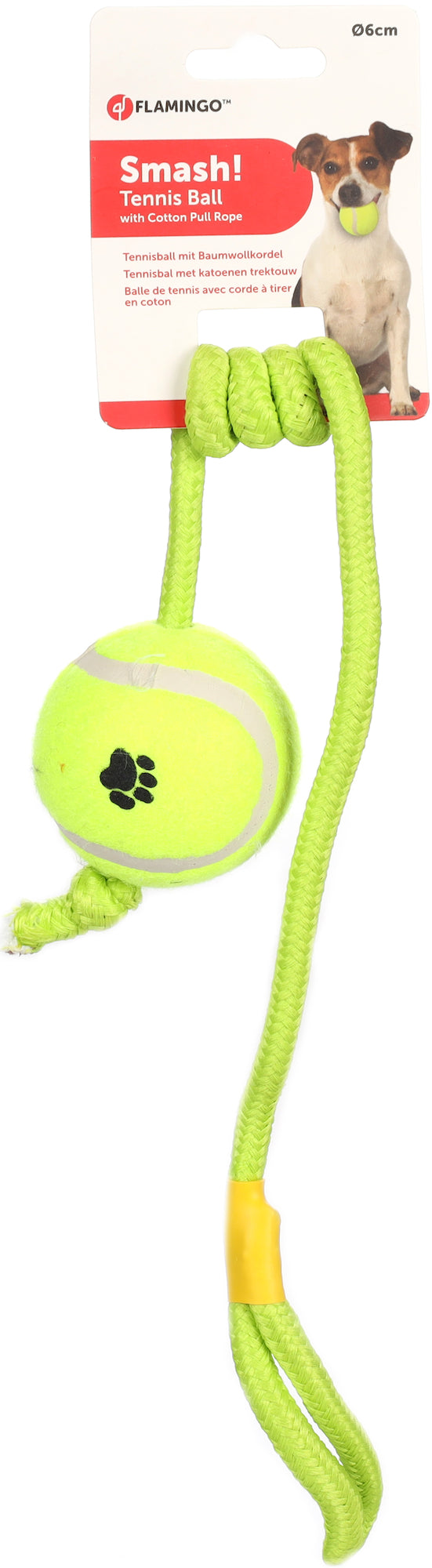 Hondenspeelgoed Tennisbal aan Touw - Huisdierplezier