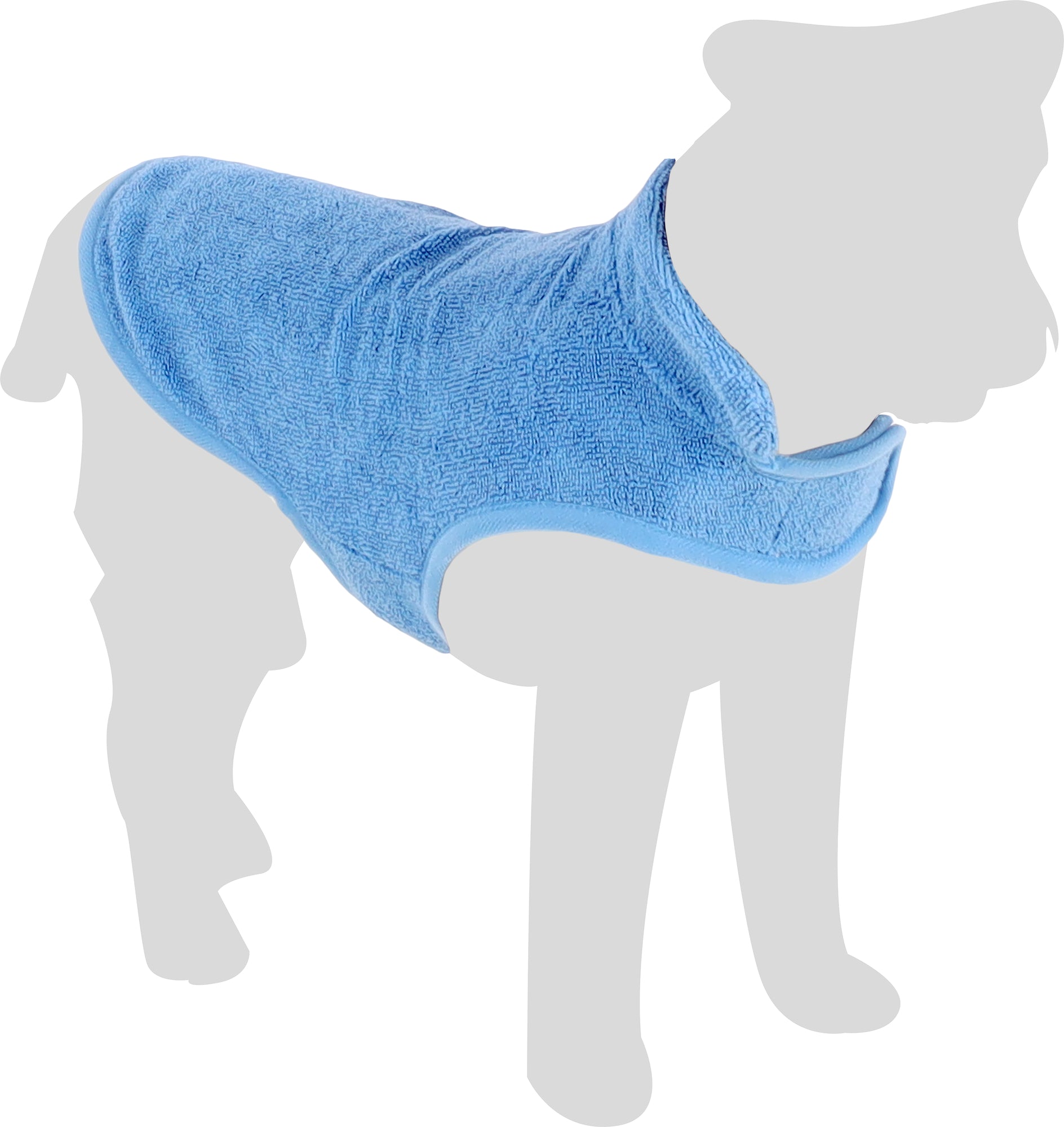 hondenbadjas Comfort Microvezel blauw - Huisdierplezier