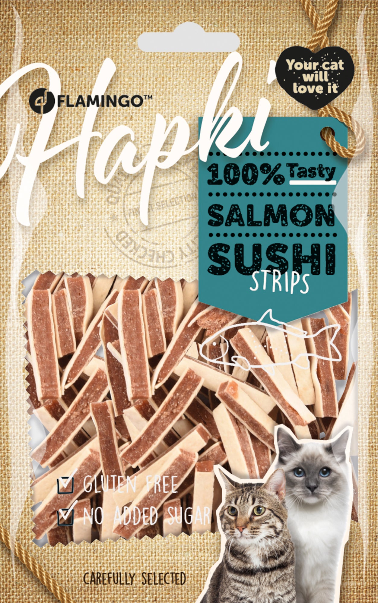 Zalm Sushi strips kattensnoepje - Huisdierplezier