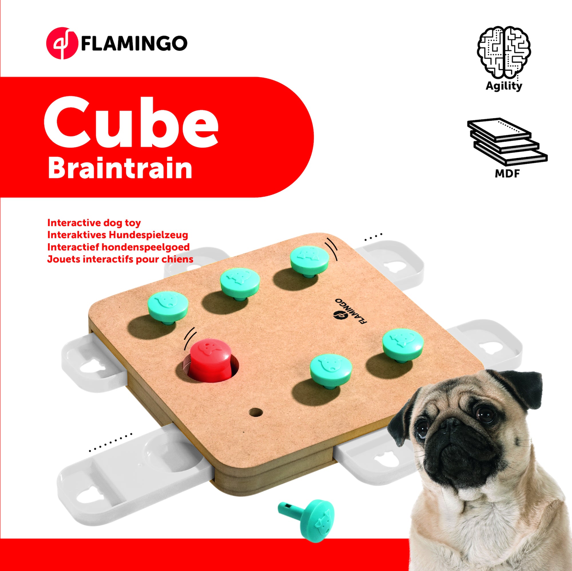 Hondenpuzzel Brain Train Cube - Huisdierplezier