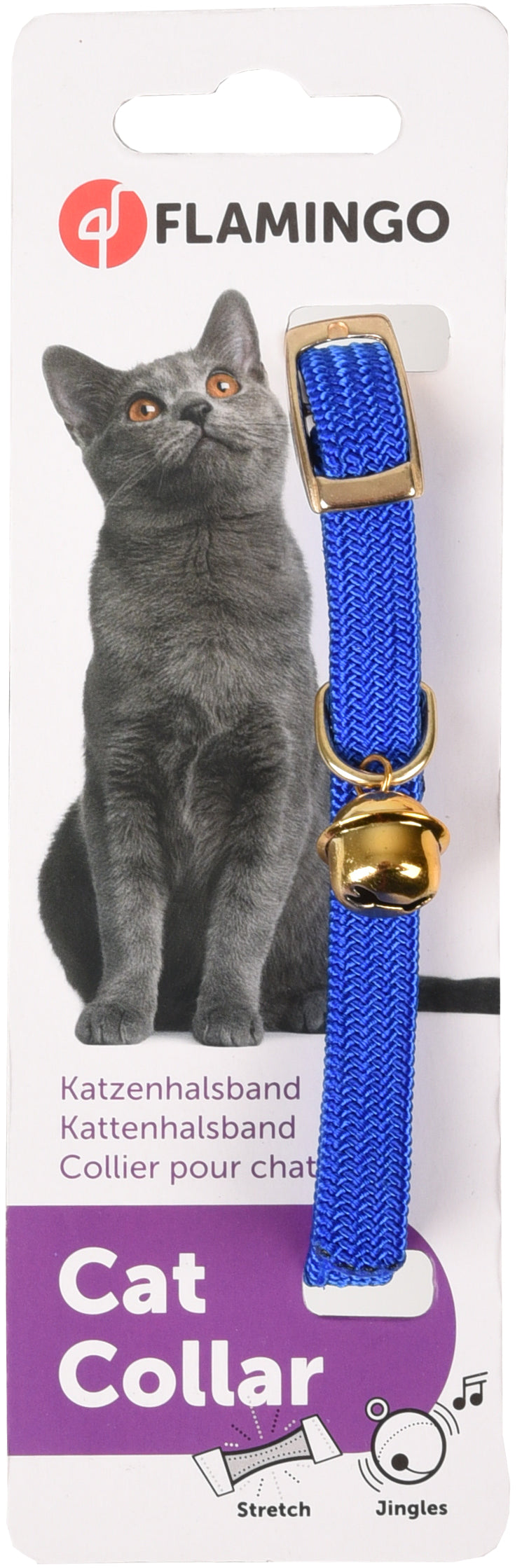 Kattenhalsband Elastisch Zelfbevrijdend blauw - Huisdierplezier