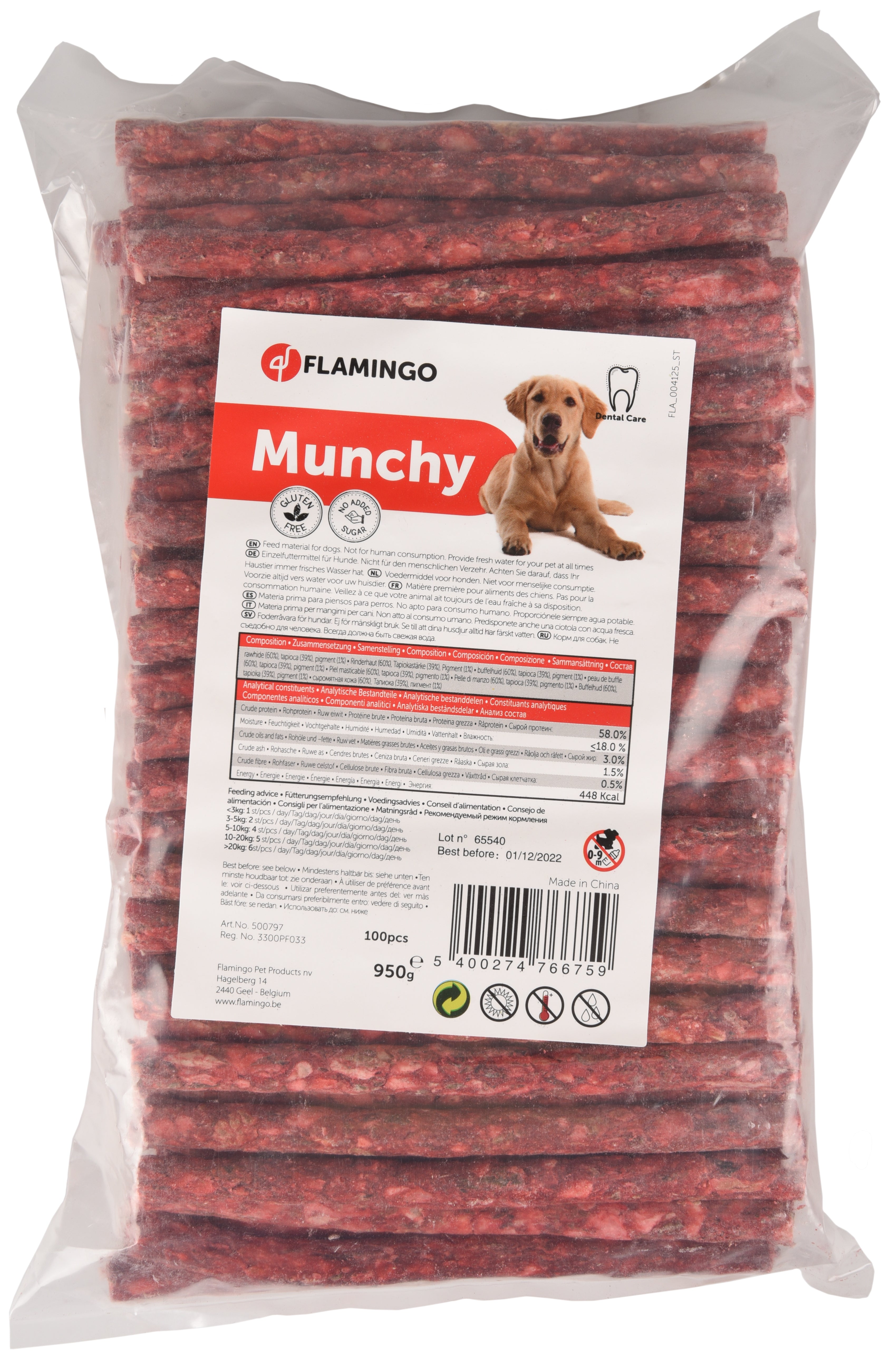 honden Kauwbot Munchy - 100 stuks - Huisdierplezier