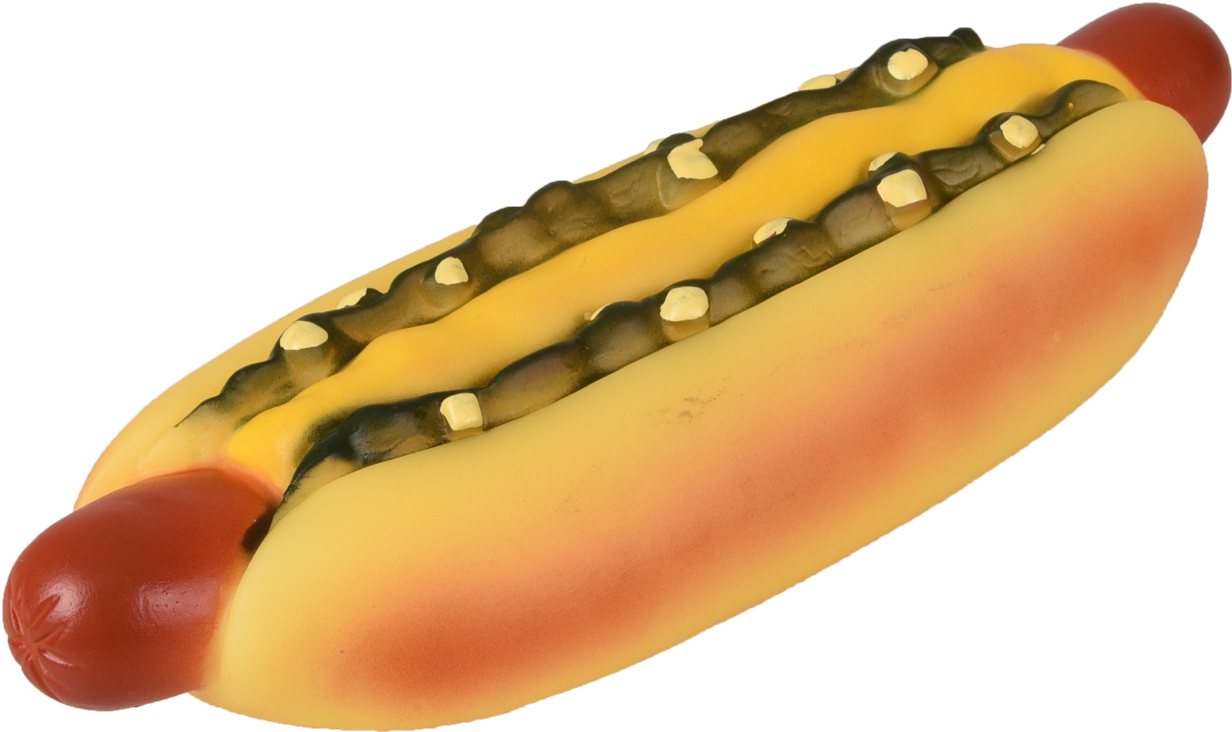 Hondenspeelgoed Hotdog Mosterd - Huisdierplezier