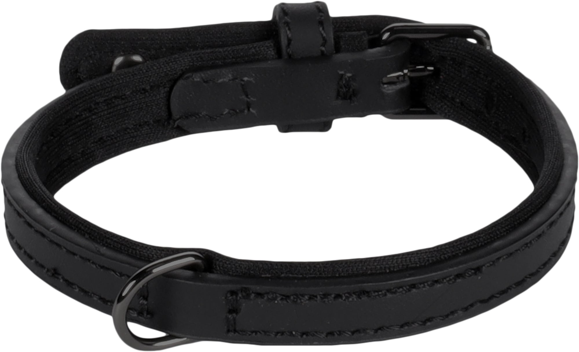 Halsband hond Binti zwart Leer - Huisdierplezier