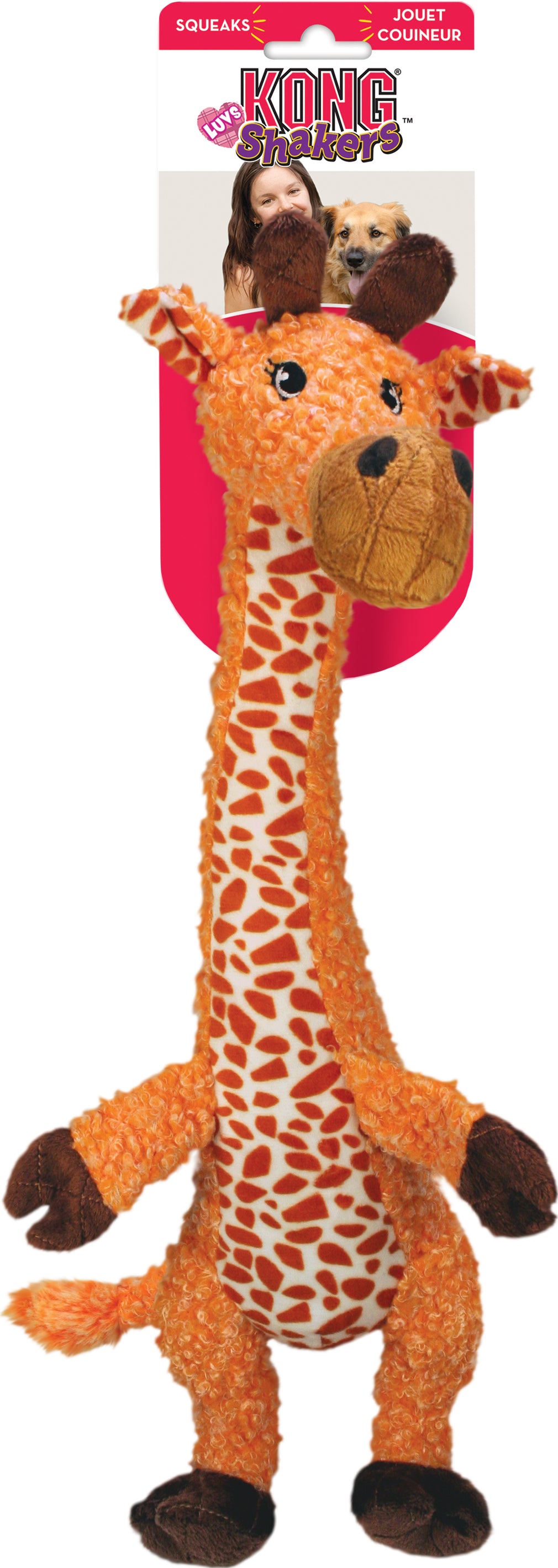 Kong Knuffel shakers giraffe - Huisdierplezier