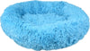 Fluffy Donut kattenmand rond blauw - Huisdierplezier