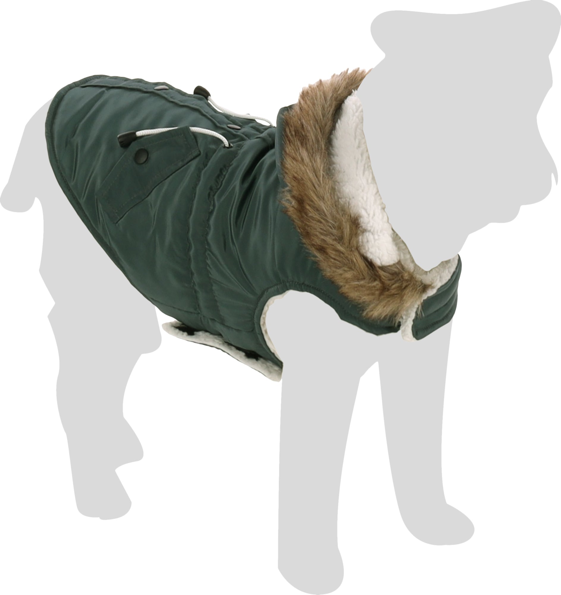 Winter hondenjas Kimo groen - Huisdierplezier