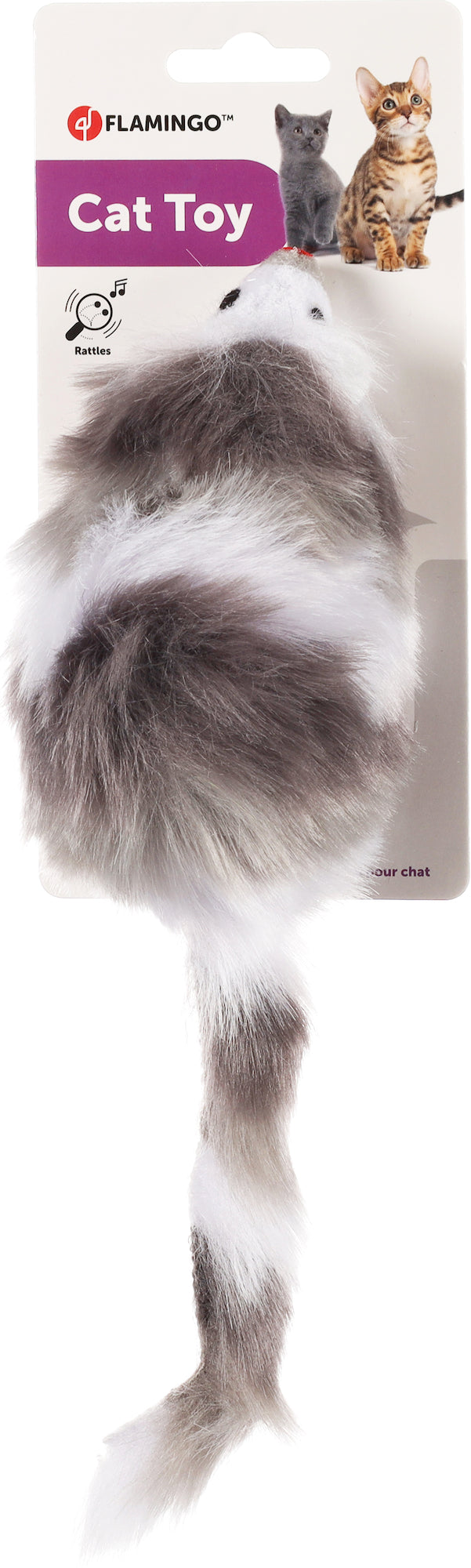 Fluffy Muis Grisio XL kattenspeeltje - Huisdierplezier