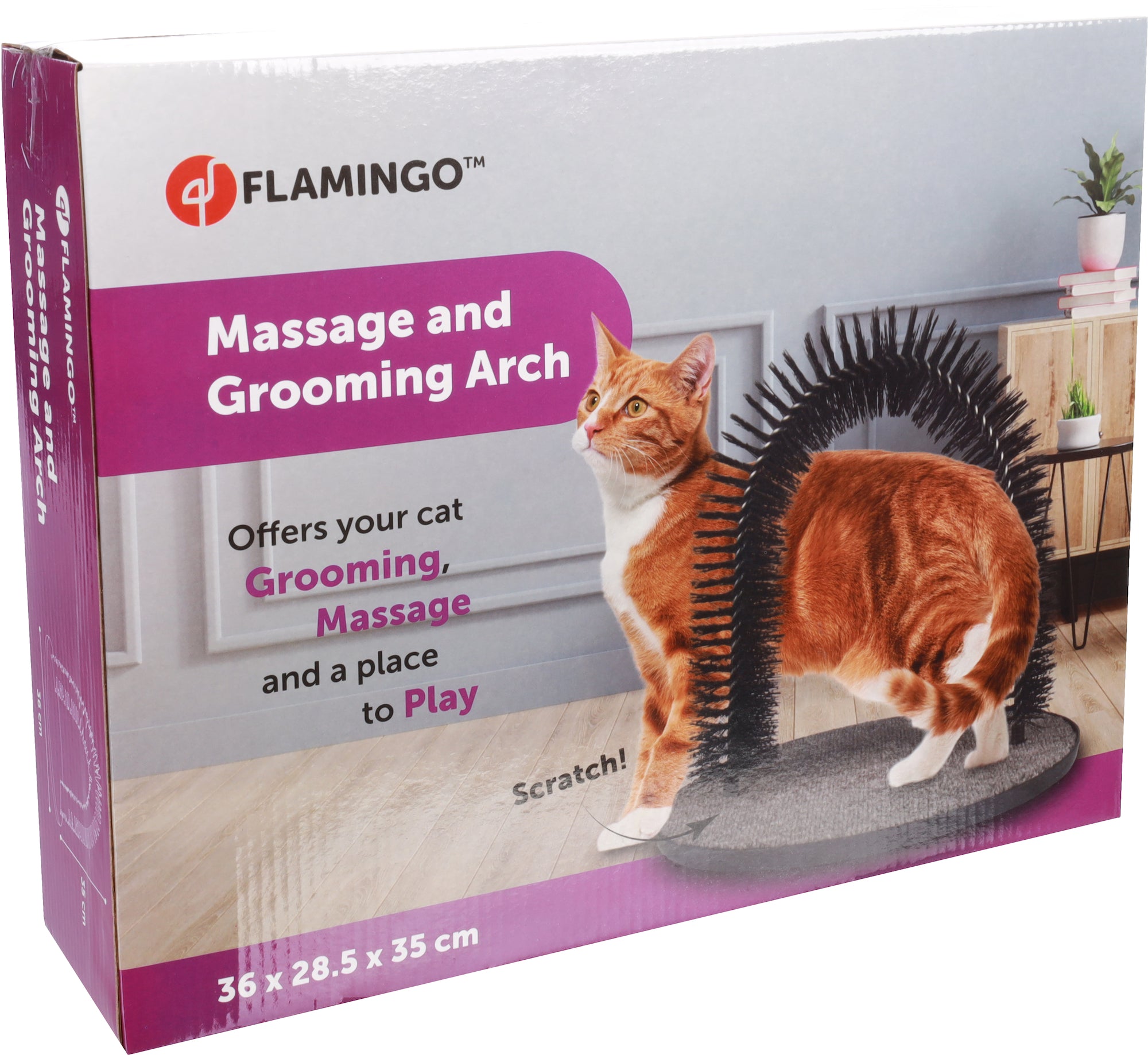 Massage En Vachtverzorging kattenborstel - Huisdierplezier