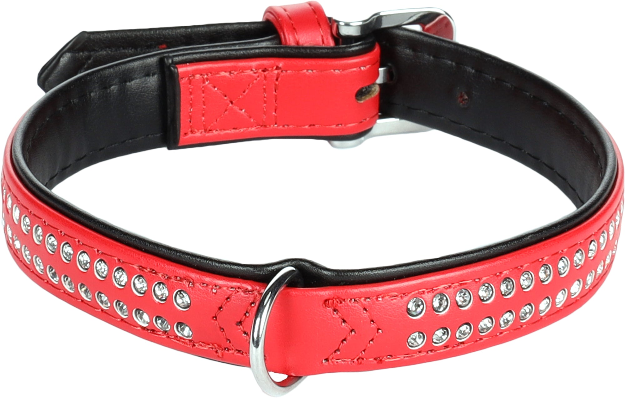 Halsband hond Monte Carlo rood - Huisdierplezier