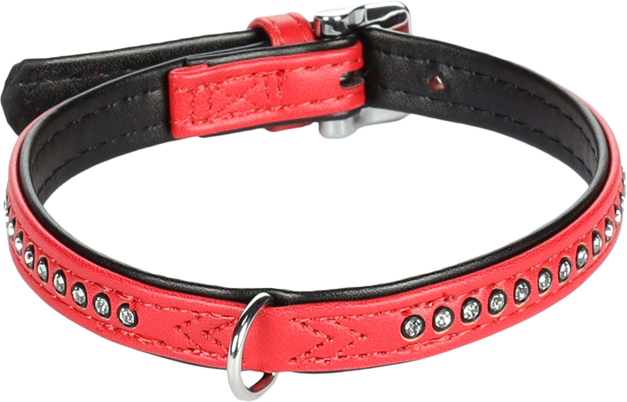 Halsband hond Monte Carlo rood - Huisdierplezier
