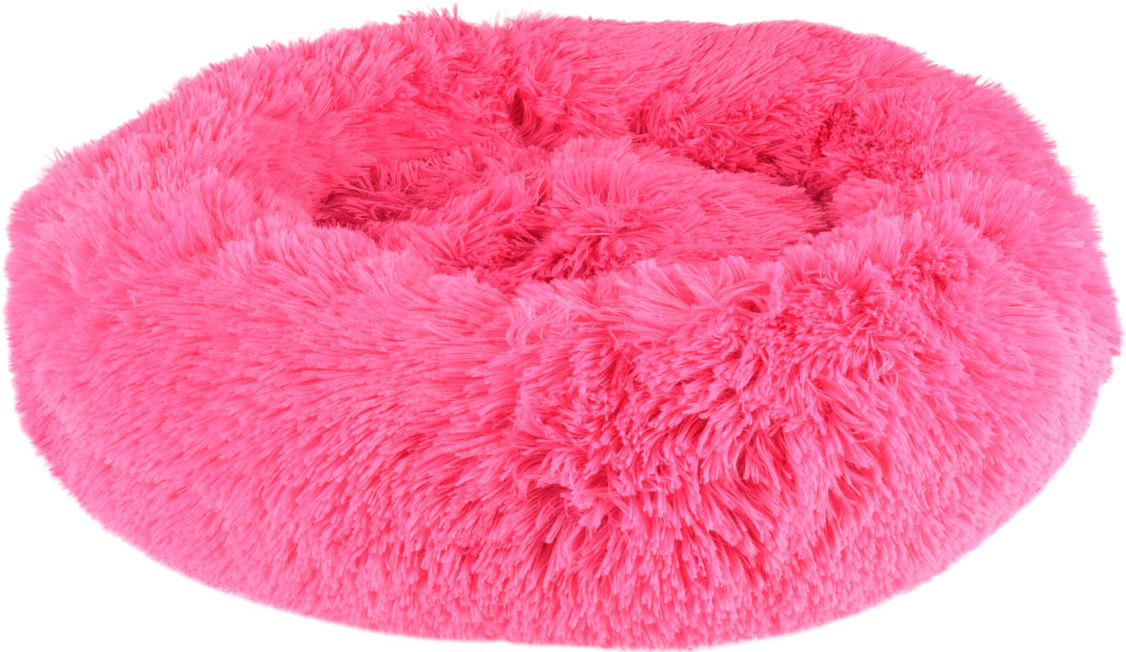 Fluffy Donut hondenkussen roze