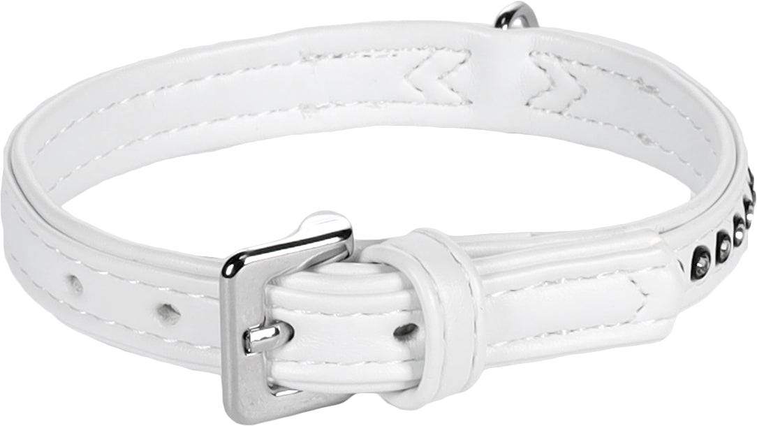 Halsband hond Monte Carlo wit - Huisdierplezier