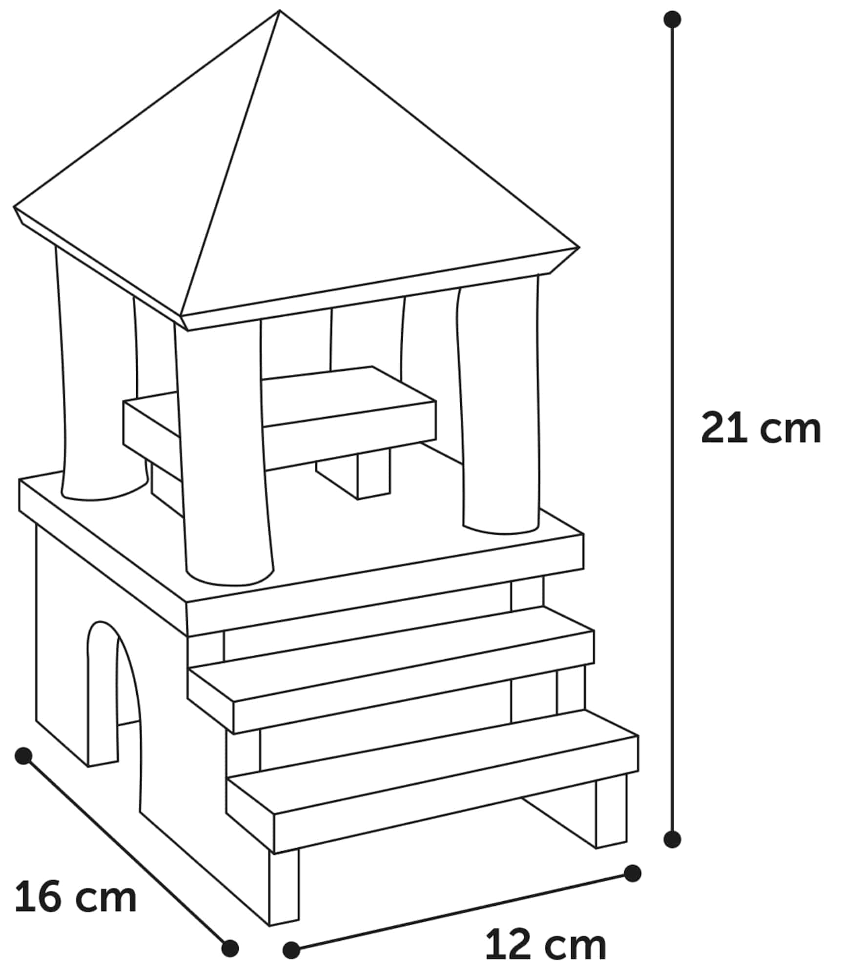 Muis - Hamster huisje Pady Hout - Huisdierplezier