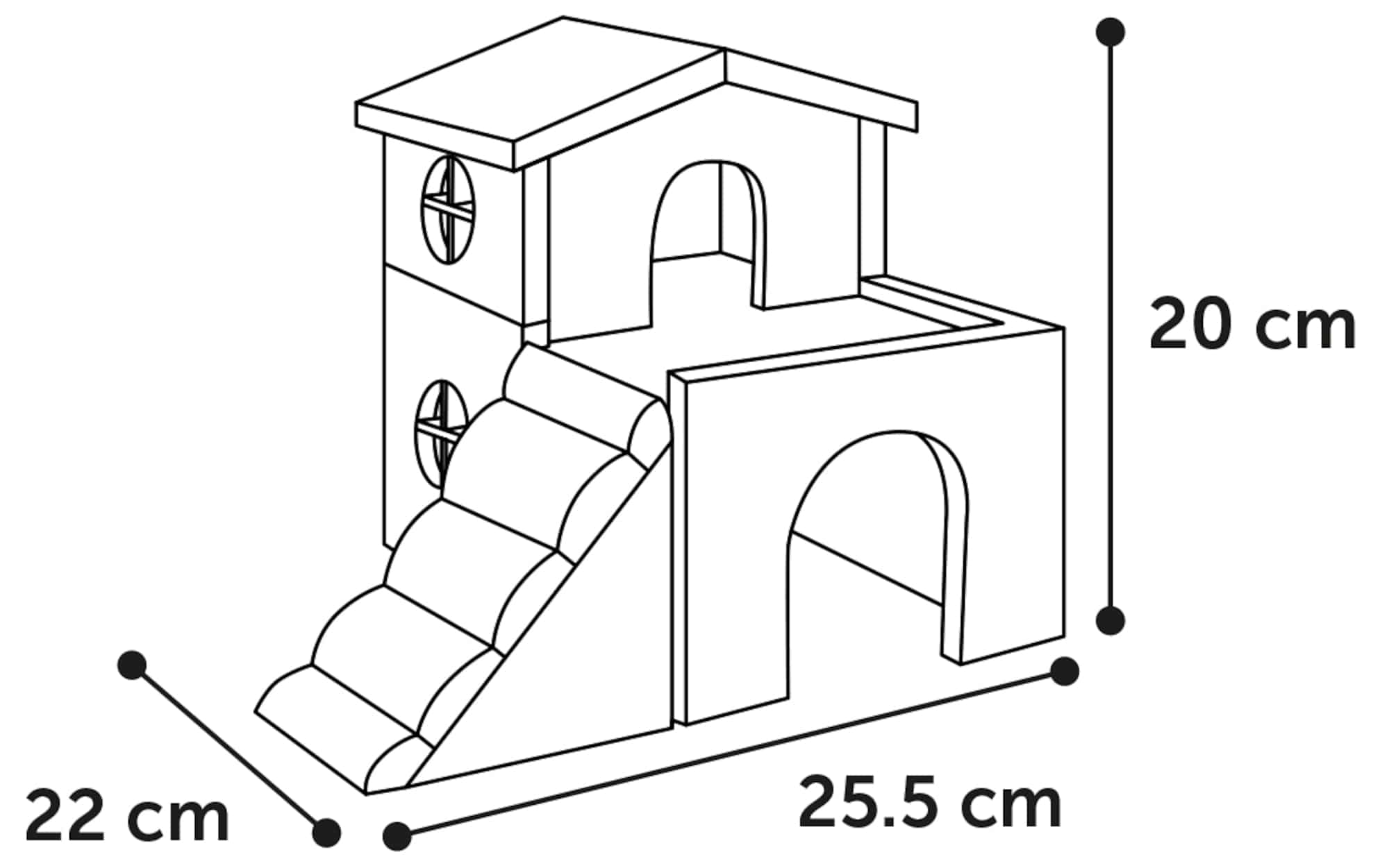 Knaagdierhuisje Keldry Hout - Huisdierplezier