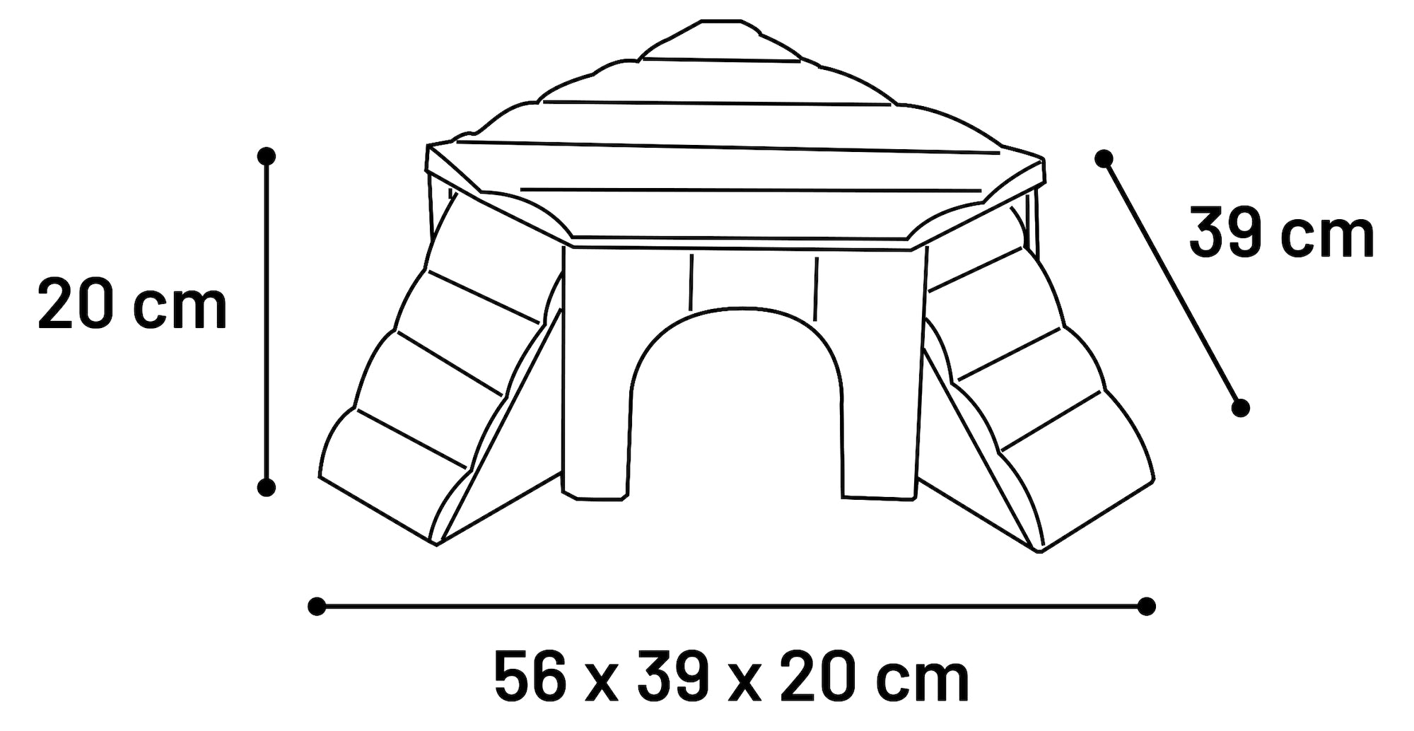 Hamster huis Knaagdierhuis Plateau XL - Huisdierplezier