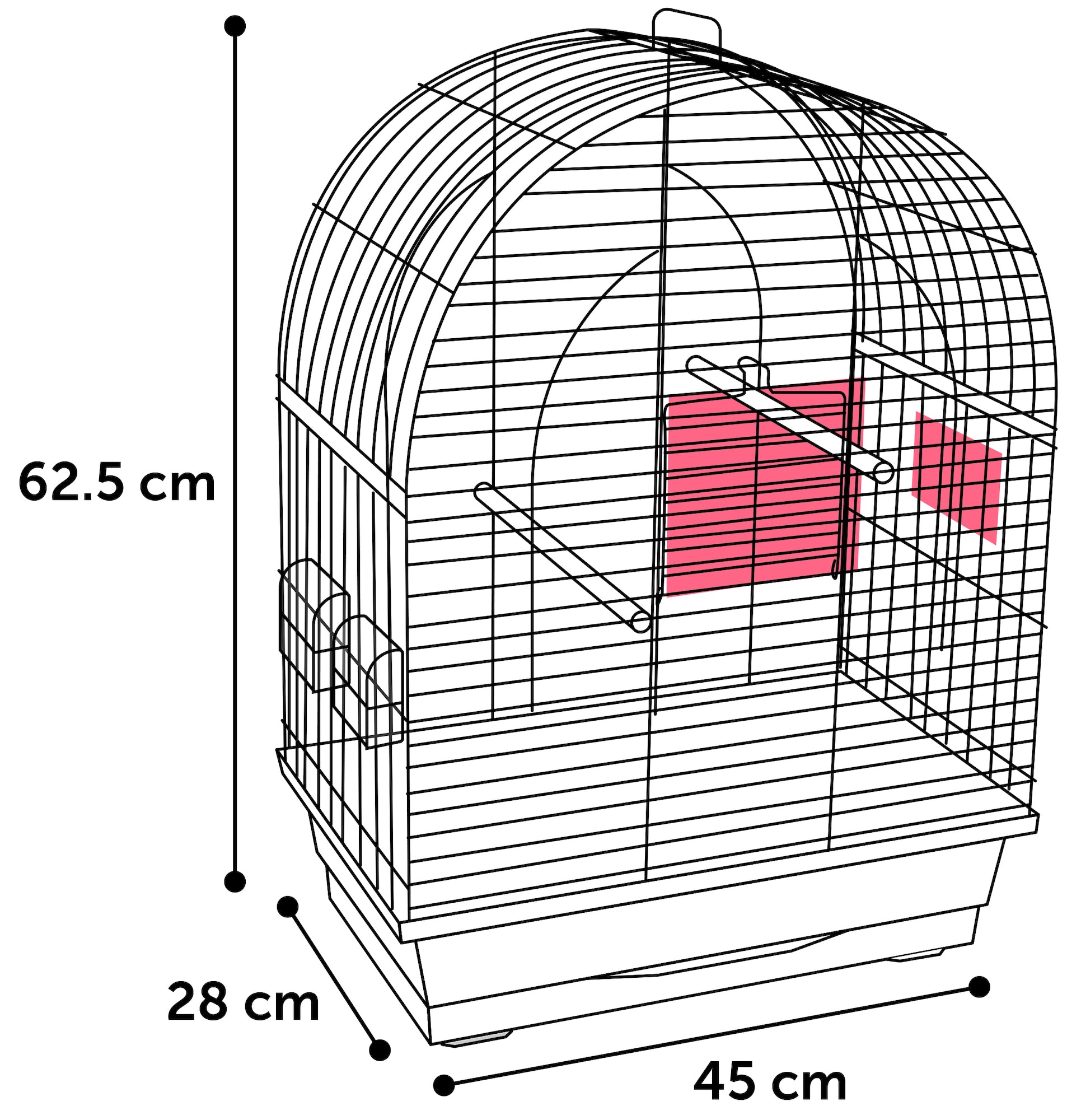 Vogelkooi Klara 2 metallic - Huisdierplezier