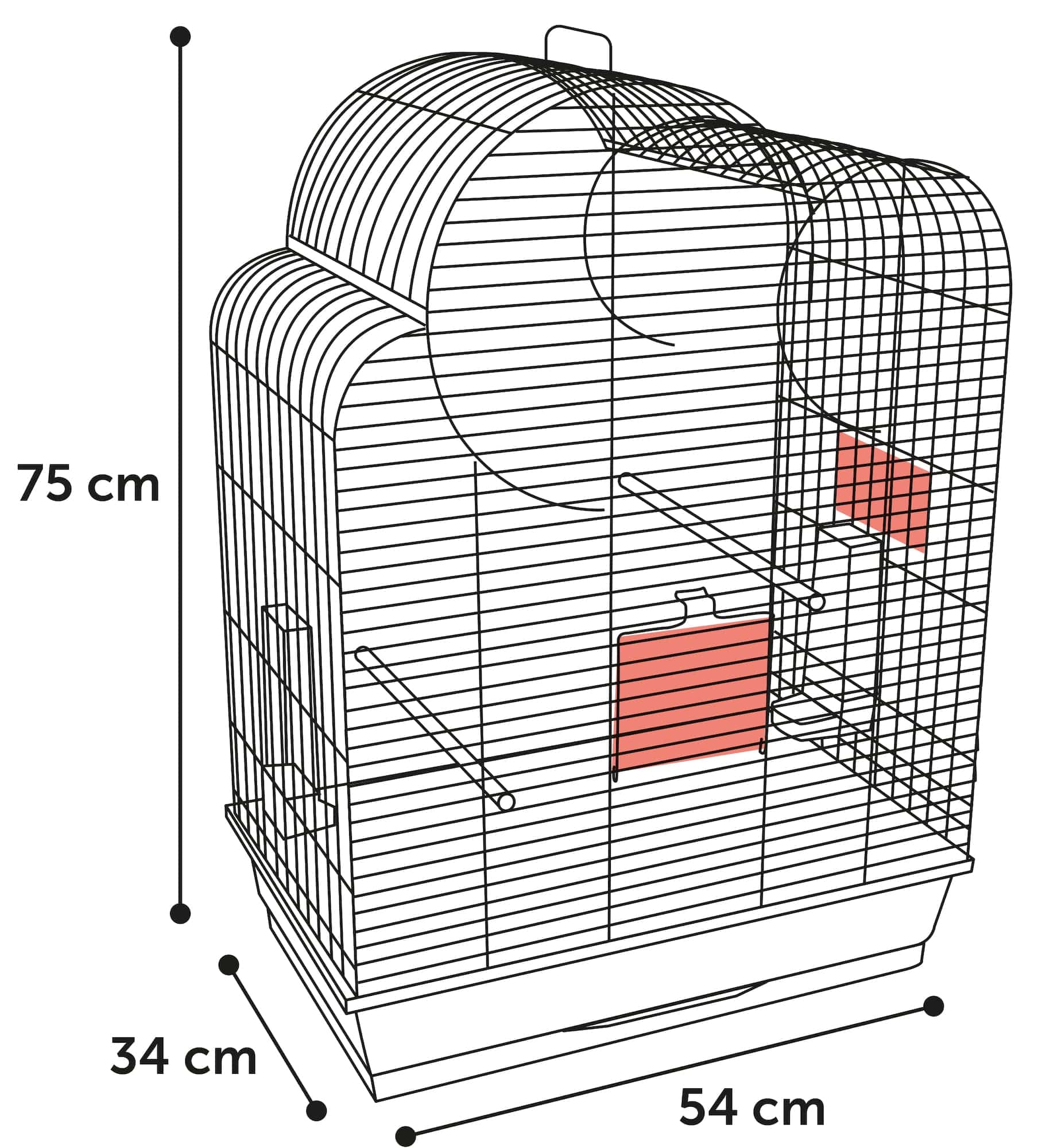 Vogelkooi Soof zwart - Huisdierplezier